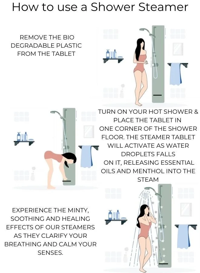 THE SKIN CONCEPT The Skin Concept Fizzy Shower Steamers - Easy Breathe - Peppermint and Lime - Handmade, Vegan